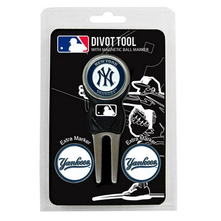 Team Golf MLB New York Yankees Divot Tool Pack With 3 Golf Ball