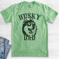 thumbnail image 2 of Husky Dad T-shirt, Unisex Men's Shirt, Siberian Husky Owner, Best Dog Dad Gift, Heather Apple Green, Medium, 2 of 6
