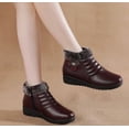 thumbnail image 3 of Women's High - Top Velvet - Upper Winter Boots with Round Toe - Warm, Comfortable, Flat - Heel Casual Boots with Side Zipper and Totem Element, 3 of 5