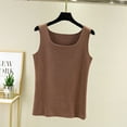 thumbnail image 2 of Timegard Womens Tank Tops Fall Winter Casual Comfy Solid Color Sleeveless Tops Square Neck Underwear, 2 of 3