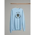 thumbnail image 3 of Bee Happy Nature Garland Sweatshirt Women -Image by Shutterstock, Female Medium, 3 of 4
