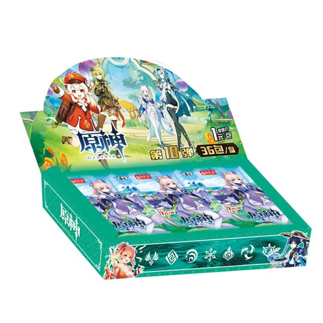 Juego Anime Genshin Impact Figure Model Cards Collection CP SSP SP PR UR SLR Ganyu Hutao Keqing decoración de escritorio Tarjeta de Metal