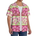 thumbnail image 4 of Wukai Flowers Men's Casual Short-Sleeve Button Down Shirt - Lightweight Summer Dress Shirt for Daily Wear-, 4 of 7