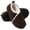 Brown, variant on Knivor Closed Back Slippers for Women Slipper Socks Sherpa Fleece V‑Trim Slip On Indoor Outdoor Non Slip House Shoes