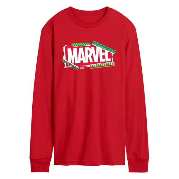 Marvel - Logo Wrapping Paper - Men's Long Sleeve Graphic T-Shirt