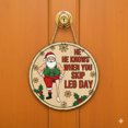 thumbnail image 1 of Adornos navideños, adornos navideños, regalos navideños El escuadrón de vigilancia de Santa Claus Letrero navideño divertido para puerta Decoración navideña colgante para puerta Letrero de madera de F, 1 of 2