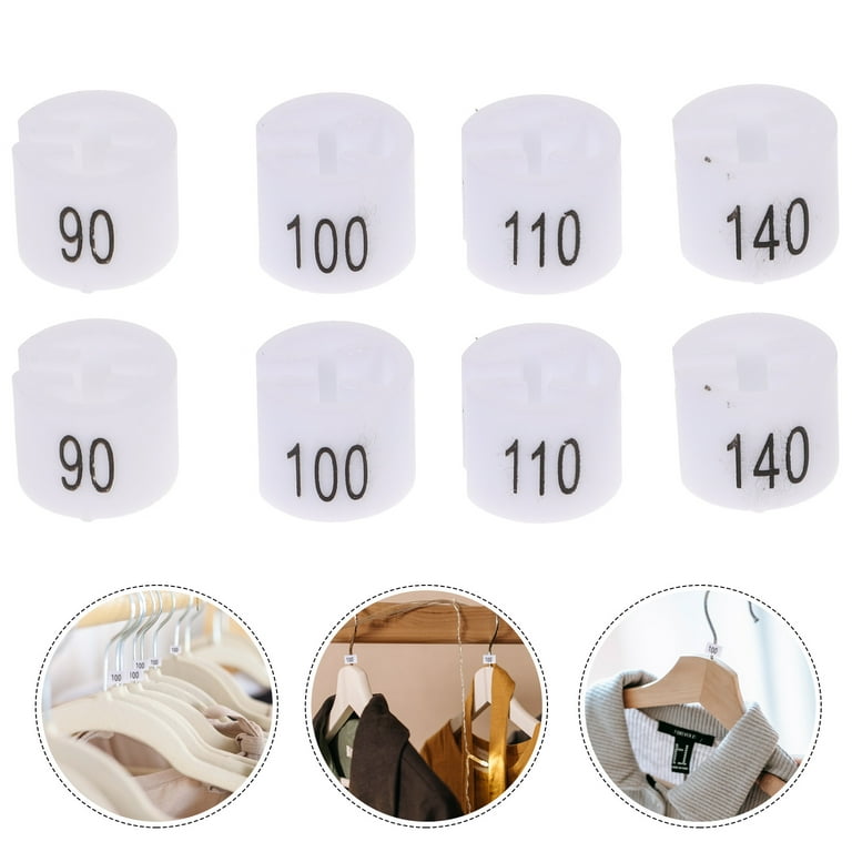 100Pcs Clothes Hanger Size Markers Plastic Clothes Hanger Sizes Tags Number  Tags
