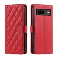 thumbnail image 2 of for Google Pixel 7 Elegant Phone Case Wallet Pocket with Card Holder for Women,Crossbody Strap Case for Google Pixel 7 with Strap Lanyard,Magnetic Flip Leather Case,Red, 2 of 8