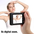 thumbnail image 5 of Cámara digital con zoom de 8X, pantalla LCD de 2,7 pulgadas, minicámara con enfoque automático, compatible con tarjeta de memoria de 32 GB, micrófono incorporado para adolescentes, adultos y princip, 5 of 5