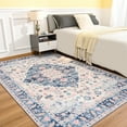 thumbnail image 4 of Noahas Vintage Area Rug Modern Bohemian Rug, Blue, 4' x 6'., 4 of 7