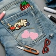 thumbnail image 5 of Uxcell 30 Pcs Heart Shaped Iron on Patches Embroidered Sew Patches Appliques for Clothing Repair Red Pink 1.57"x1.38", 5 of 5