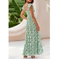 thumbnail image 4 of PRETTYGARDEN Women's Summer Flowy Maxi Dress Casual Cap Sleeve V Neck Smocked Beach Sundress, 4 of 5