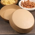 thumbnail image 4 of Moins de 5 Friteuses à Air et Accessoires 50 Pcs Doublures en Papier Parchemin pour Friteuse à Air Chaud Antiadhésives Panier Jetable Non Perforé Papier Parchemin Rond pour Cuisson Rôtissage Micro-Ondes, 4 of 6
