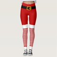 thumbnail image 5 of Christmas Leggings for Women Elastic High Waist Slim Fit Funny Santa Claus Print Tights Pants Workout Yoga Pants, 5 of 9