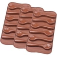 thumbnail image 3 of Small Silicone Spoon Chocolate Mold 6 Cavities Candy Making Molds DIY Specialty Bakeware, Brown,, 3 of 4