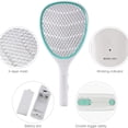 thumbnail image 2 of Handheld Bug Zapper Racket Electric Fly Swatter, 2 of 6