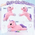 thumbnail image 2 of Almohada de felpa Lanmore de 24 pulgadas con forma de unicornio de peluche para niñas, 2 of 9