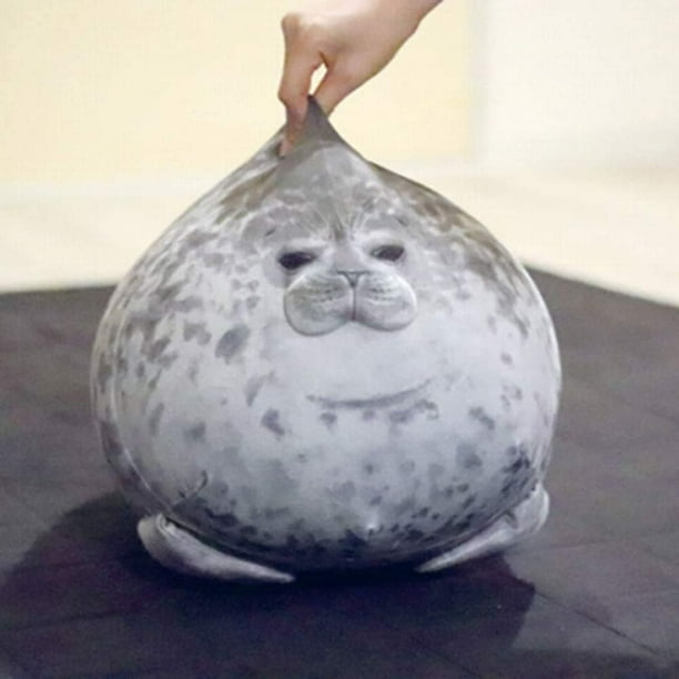 Almohada de foca Chubby Blob almohada Hugginchesg suave y gorda almohadas de peluche de foca de animales de algodon relleno 40 cm Walmart en linea