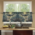 thumbnail image 4 of Yayeee Kitchen Curtains Tier Set of 2 Light Filtering 57"x36" Over Sink Window Panels, Whale and Moon, 4 of 7