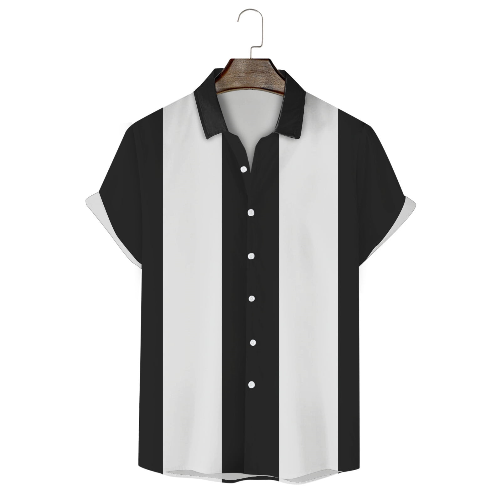 white and black button down shirt