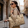 thumbnail image 2 of Eheartsgir Leopard Butterfly Print Waterproof Top Handle Tote Bag, Top Handle Bag with Large Capacity Lightweight Top Handle Satchel for Commute Daily Use, 2 of 6