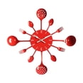 thumbnail image 2 of Reloj de pared Naiovety 3D Extraíble Estilo moderno Decoración del hogar rojo, 2 of 6