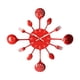 thumbnail image 2 of Cubiertos Cocina Injueey reloj de pared 3D metal rojo, 2 of 6