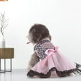 thumbnail image 4 of Vestido de verano con tutú y lazo para gatos y perros, falda de encaje para cachorros adorables, princesa peluda pequeña rosa S, 4 of 8