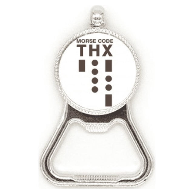 Morse Code Merci Point-Ligne Expression Bouchon de Bouteille de Bière en Métal Ouvre-Bouteille en Acier Inoxydable