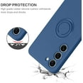 thumbnail image 2 of Samsung Galaxy S23 Case, Slim Silicone | 360° Ring Holder Kickstand | Support Car Mount | Soft Gel Rubber Hybrid Bumper Samsung Galaxy S23 Phone Case Cover for Girls Women, Navy Blue, 2 of 17