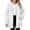 White, variant on Ndbuld Girls Fuzzy Fleece Jacket Children's Winter Solid Color Leisure Fashion Fleece-lined Warmth Long Sleeve Hooded Casual Outwear Jackets Kids 5-15Years
