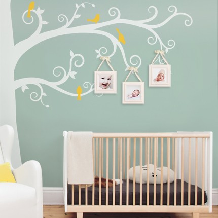 corner tree wall decal