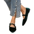 thumbnail image 6 of SuTry Women's Mary Jane Flats Pointed Toe Velvet Strap Slip On Comfortable Elegant Vintage Casual Daily Walking Shoes(35), 6 of 7