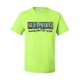 thumbnail image 2 of Wild Bobby Godfidence- Knowing I Can't But He Can Blue and Brown Cheetah Print Inspirational/Christian Men Tee, Safety Green, Large, 2 of 6