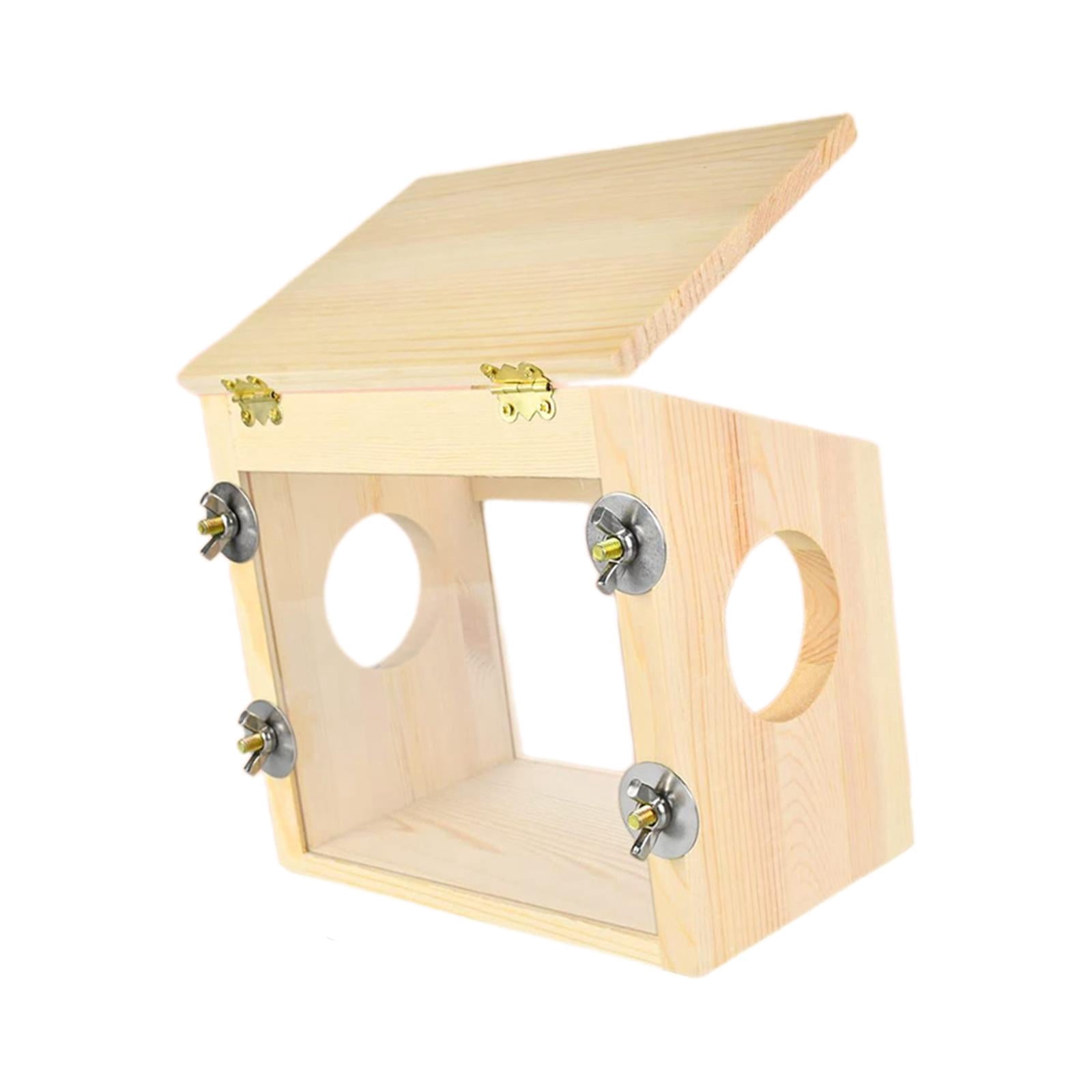 oshhnii Wooden Hamster House Landscaping Cabin Hamster Hideaway for Rat Hamster Mice
