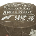 thumbnail image 4 of DecMode Abstract Adventure Brown Canvas Star Pouf with Gray and Leather Accents, 4 of 14