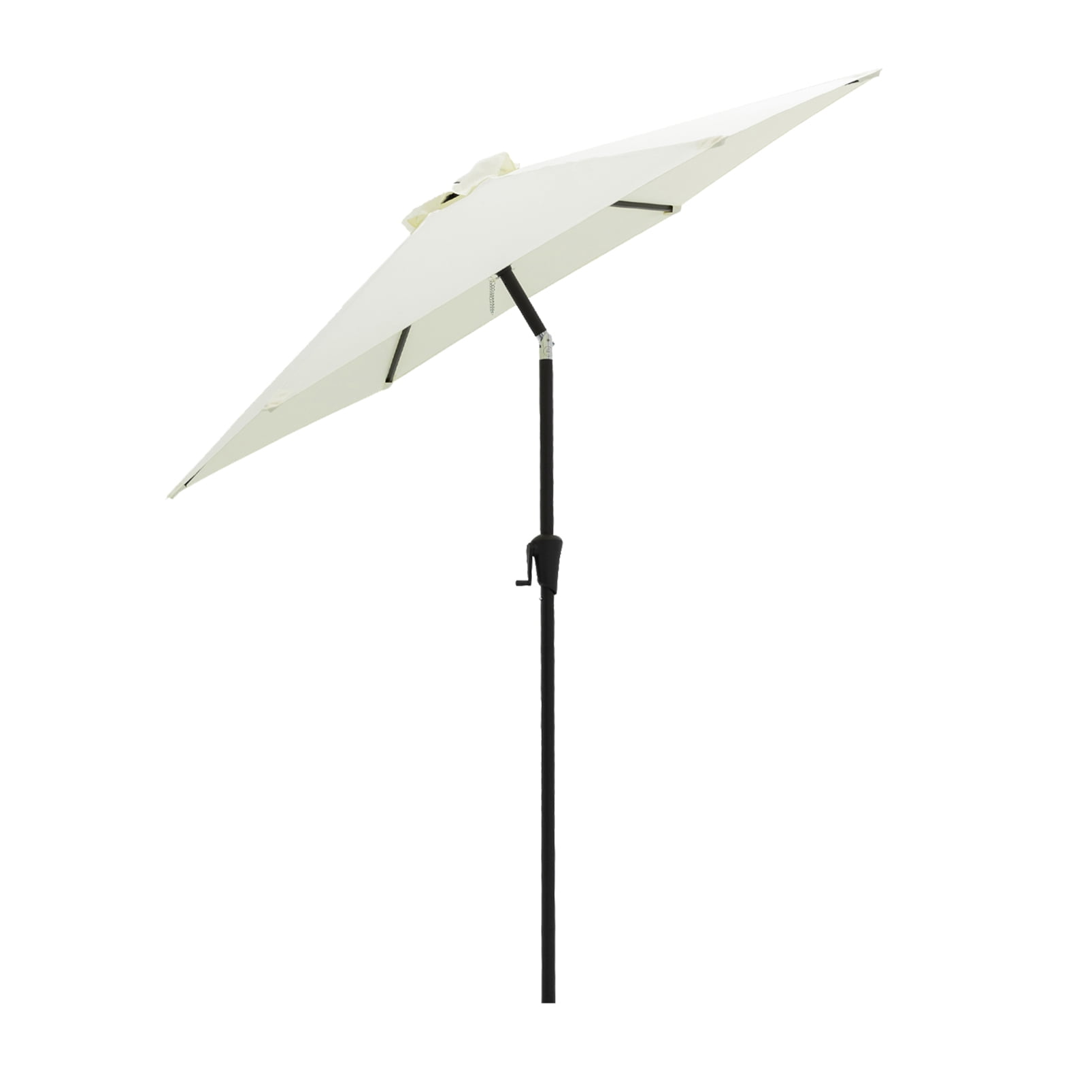 FLAME&SHADE 7.5 ft Outdoor Market Patio Table Umbrella with Tilt, Ivory