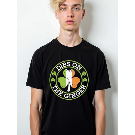 St. Patrick's Ginger Pride Men Crew neck T-shirts black gifts graphic Hip-hop streetwear Fashion Unisex Shirt Short Sleeve tshirts