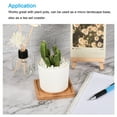 thumbnail image 5 of Uxcell 10cm Square Bamboo Plant Saucer Flowerpot Drip Tray Indoor, 6 Pack, 5 of 5