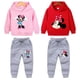 thumbnail image 2 of Conjunto de 2 piezas de ropa de Disney para niñas, primavera y otoño, con estampado de Minnie, sudaderas con capucha y pantalones deportivos para niñas pequeñas, 2 of 5