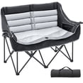 thumbnail image 2 of ABORON Oversized Double Camping Chair, Folding 2 Person Camping Chair Loveseat, Fully Padded Duo Chair Camping Couch, Portable Double Camp Chair, Lawn Chairs, Camping Bench with Carrying Bag, 2 of 8