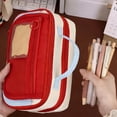thumbnail image 1 of Estuche de Tela Retro para Lápices: Bolsa de Almacenamiento Portátil de Gran Capacidad con Resistencia a Las Manchas para Uso Escolar, Doméstico o de Oficina., 1 of 6