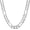 White Gold 18 inches, variant on Leander 7mm Figaro Chain Necklace Diamond Cut 24k Real Gold Plated