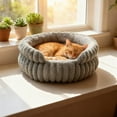 thumbnail image 4 of Winter Plushs Round Cats Bed Suitable for Cats and Small Dogs Round Fluffys Pet Bed Pet Nesst Comfortable Soft and Warm, 4 of 6
