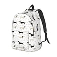 thumbnail image 2 of Daiia Dachshund Dog Vintage Canvas Backpack for Men and Women ,Hiking Backpack,Travel Laptop Bag for School,Large Capacity Backpack, 2 of 8