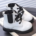 thumbnail image 5 of Ketyyh-chn99 Little Girl Boots Ankle Boots Flat Bootie School Shoes Zip-Up Short White,29, 5 of 5