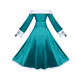 thumbnail image 3 of Guvpev Women Deluxe Princess Dress, Halloween Off-Shoulder Fancy Dress Costume with Crown & Eardrop Accessories, Video Game Character Cosplay Outfit for Halloween Dress up & Birthday Party, 3 of 8