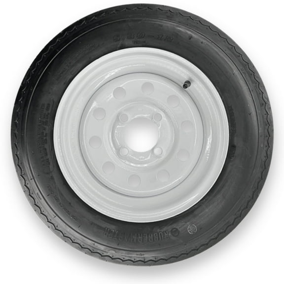 RubberMaster 5.30-12 4 Ply Highway Rib Tire and 4 on 4 Modular