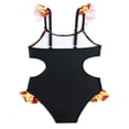 thumbnail image 3 of Hihipz One Piece Swimsuit for Toddler Girl Ladybug Print Ruffle Swimming Suits, 3 of 9