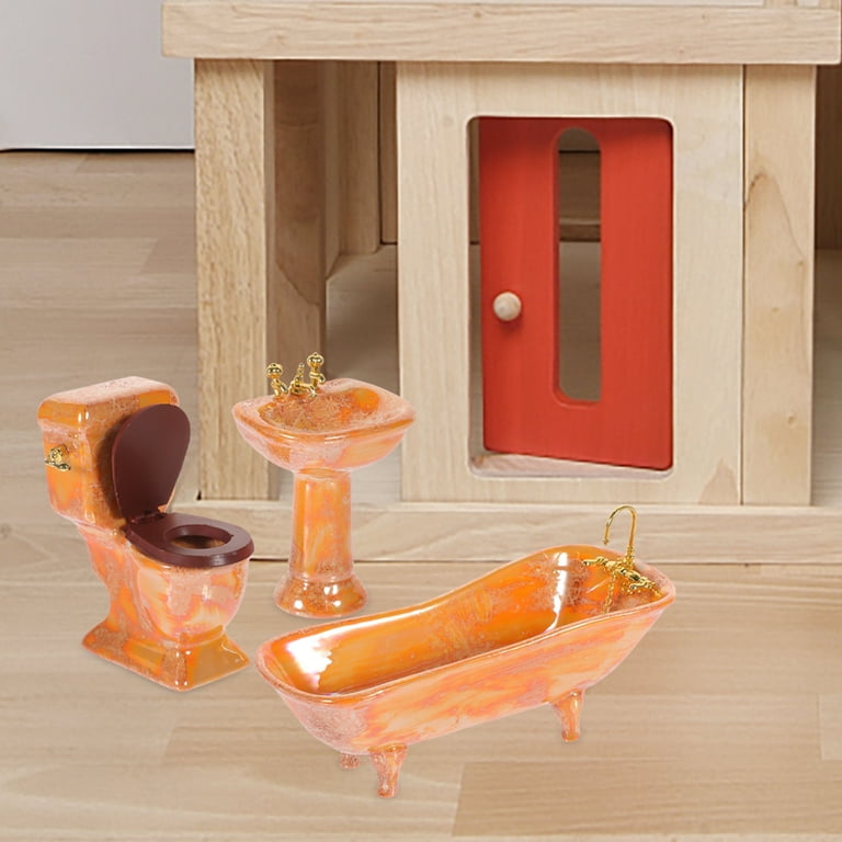 Bathroom Furniture Dollhouse Shower Dollhouse Bathware Decorate